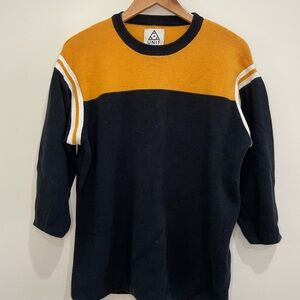 UNI Black and Mustard Crewneck Sweater